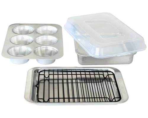Nordic Ware Natural Aluminum Bakeware Set Nordic Ware Natural Aluminum Bakeware Set
