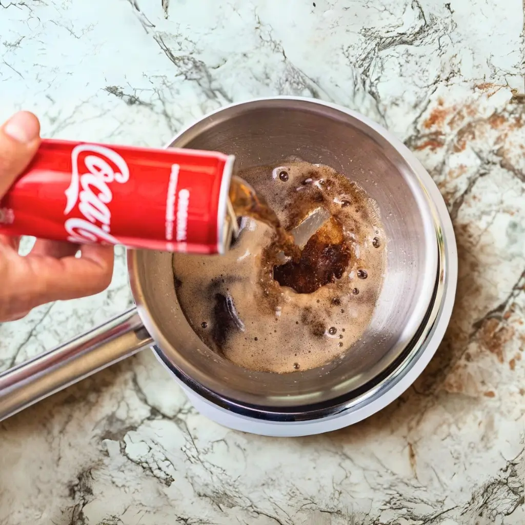how to clean burnt pan with Coca-cola/ Coke